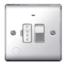 BG NPC53 Nexus Metal Polished Chrome Swi. 13A Fused Conn. Unit, w- Neon & Cable Outlet