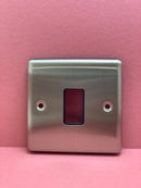 Quadrant Decor 1 Gang Front Plate in Satin Chrome - QD-G1-SC-B