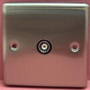 Quadrant Decor 1G TV Socket Non-isolated in Satin Chrome QD-4321-SC-B