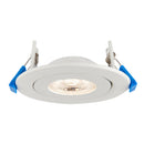 Saxby 103029 Shield360 4CCT Tri Wattage Dimmable, Fully Adjustable, Colour Changing IP44 8W Downlight - Matt white