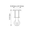 Endon 106467 Tarrow 1lt Wall