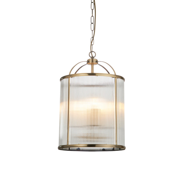 Endon 106711 Lambeth Ribbed 4lt Pendant