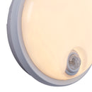 Saxby 108746 Rond Plus PIR Waterproof (IP65) CCT (Colour Changing) Bulkhead Light Suitable for Bathrooms