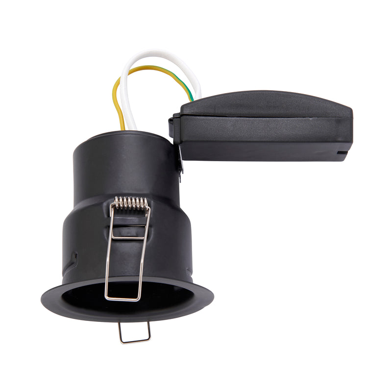 Saxby 109806 ShieldONE IP65 Fire-Rated Dimmable Recessed Downlight with Multiple Bezel Options