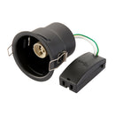 Saxby 109806 ShieldONE IP65 Fire-Rated Dimmable Recessed Matt black Downlight with Multiple Bezel Options - 75mm cut hole