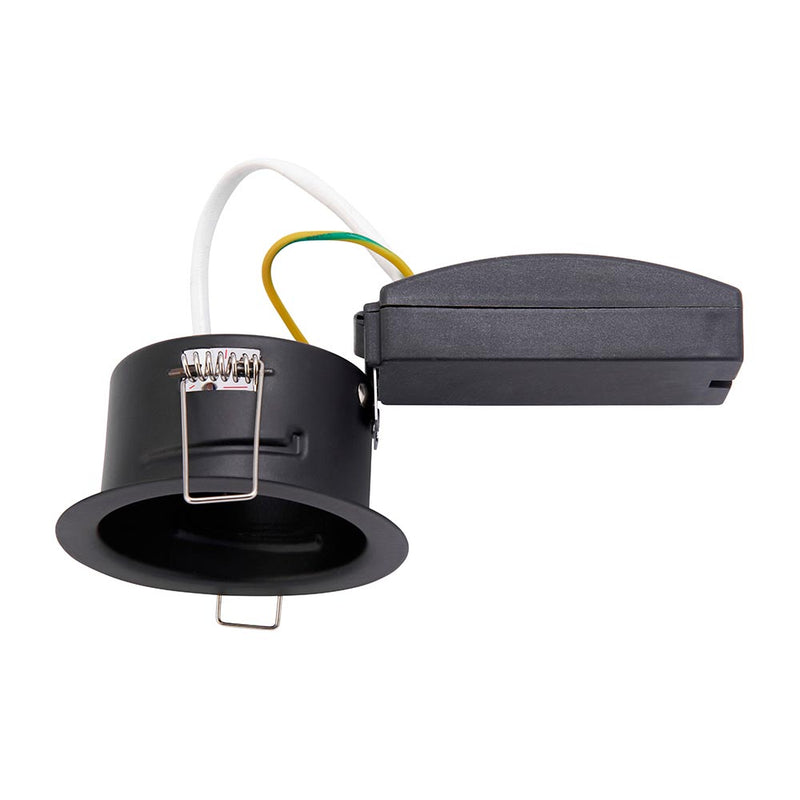 Saxby 109808 ShieldONE IP65 Fire-Rated Dimmable Recessed GU10 Downlight (Open Can) with Multiple Bezel Options