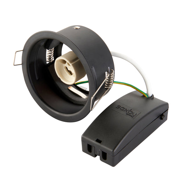 Saxby 109808 ShieldONE IP65 Fire-Rated Dimmable Recessed GU10 Downlight (Open Can) with Multiple Bezel Options