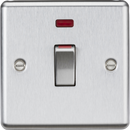 Knightsbridge MLA CL81MNBC 45A DP Switch with Neon (1G size) - Brushed Chrome