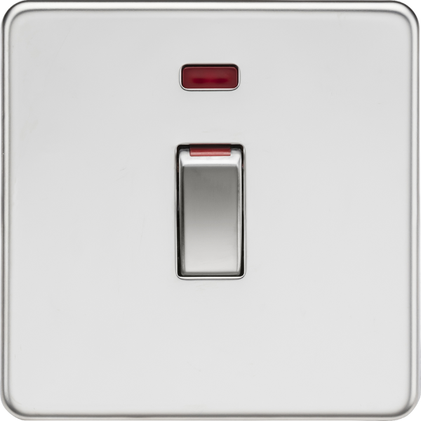 Knightsbridge MLA SF81MNPC 45A DP Switch with Neon (1G size) - Polished Chrome