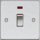 Knightsbridge MLA CS81MNBC 45A DP switch with neon (1G size) - Brushed Chrome