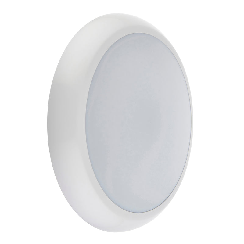 Saxby 110965 Core Tri Wattage (8/12/15W), Color Changing (CCT), Waterproof (IP65), Outdoor/Indoor Bulkhead/Light Fitting for Homes & Offices