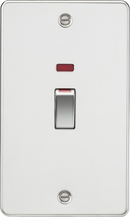 Knightsbridge MLA FP82MNPC 45A DP Switch with Neon (2G size) - Polished Chrome