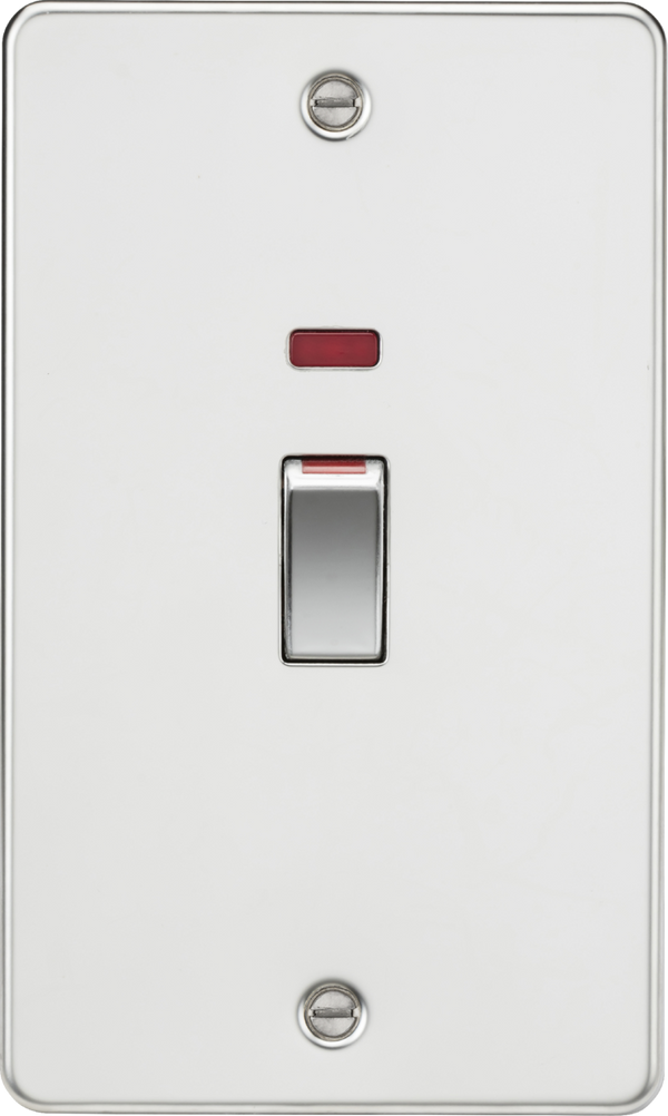 Knightsbridge MLA FP82MNPC 45A DP Switch with Neon (2G size) - Polished Chrome