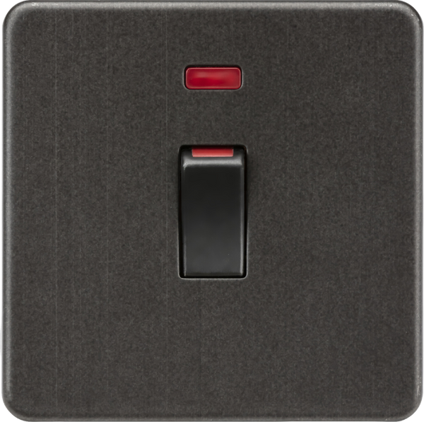 Knightsbridge MLA Screwless SF81MNSB 45A DP Switch with Neon (1G size) - Smoked Bronze