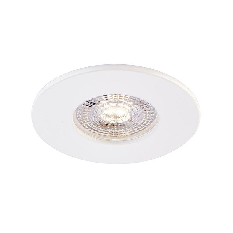 Saxby ShieldONE Recessed Fire-Rated Dimmable GU10 Downlight w/ White Bezel