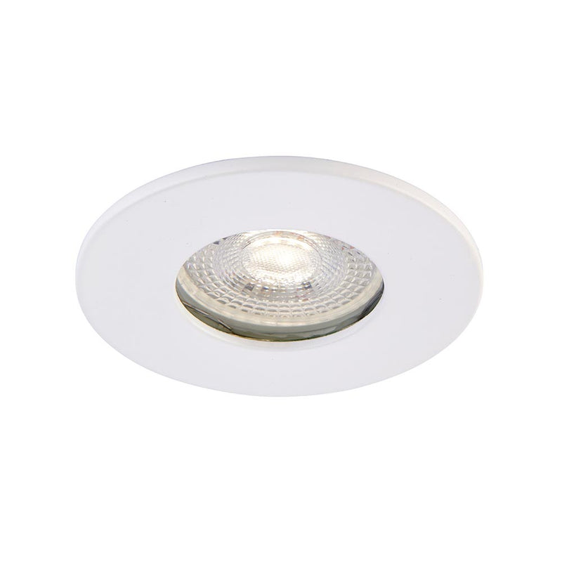 Saxby 109806 ShieldONE IP65 Fire-Rated Dimmable Recessed Downlight with Multiple Bezel Options