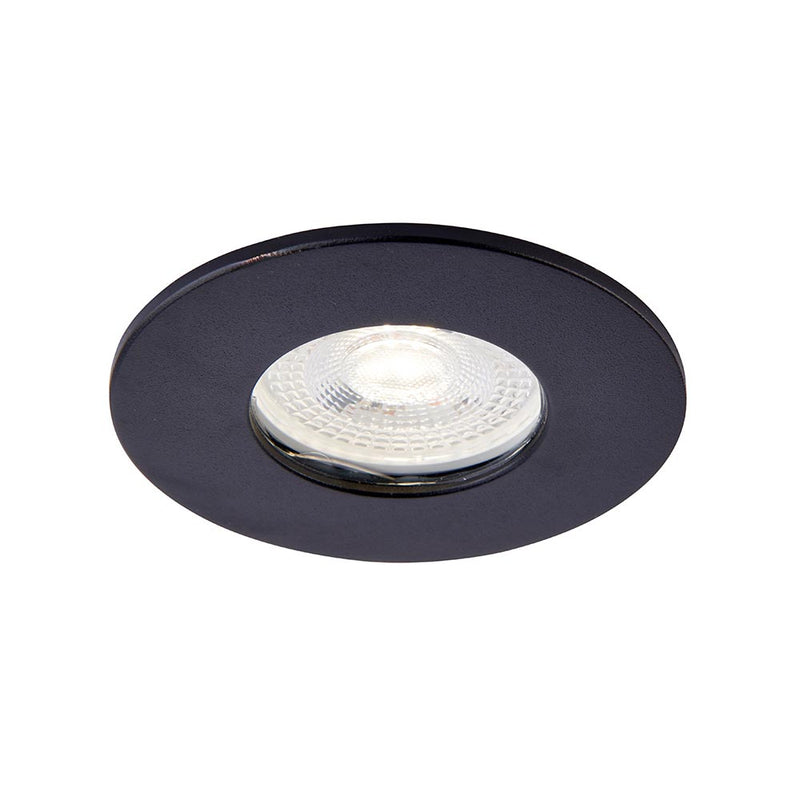 Saxby 109806 ShieldONE IP65 Fire-Rated Dimmable Recessed Downlight with Multiple Bezel Options