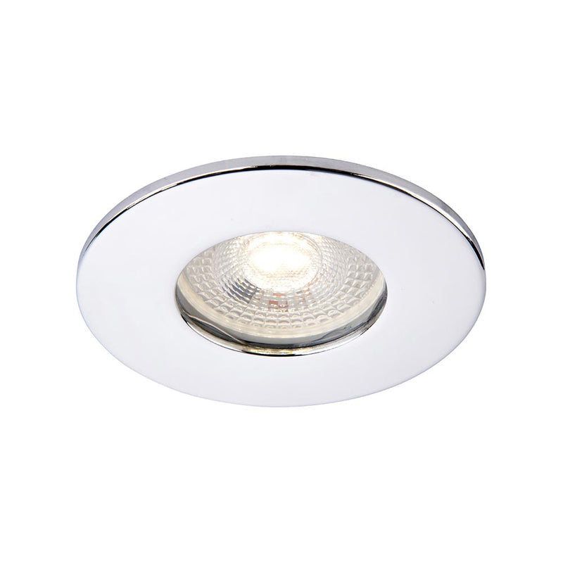 Saxby 109806 ShieldONE IP65 Fire-Rated Dimmable Recessed Downlight with Multiple Bezel Options