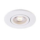 Saxby ShieldONE Tilt, Fire Rated, Dimmable GU10 Downlight  Fully Adjustable Matt White