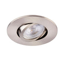 Saxby 109806 ShieldONE Tilt, Fire Rated, Dimmable GU10 Downlight  Fully Adjustable Satin Nickel (Brushed Chrome Effect)