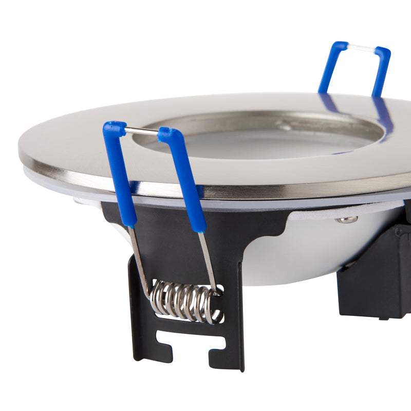 Saxby 112543 OrbitalPRO 4CCT (4-Colour Changing) Satin Nickel (Brushed Steel) Waterproof (IP65) Downlight