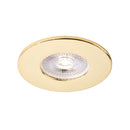 Saxby 109805 ShieldONE IP65 (Waterproof) Fire-Rated Dimmable Recessed Polished Brass GU10 Downlight for Bathrooms