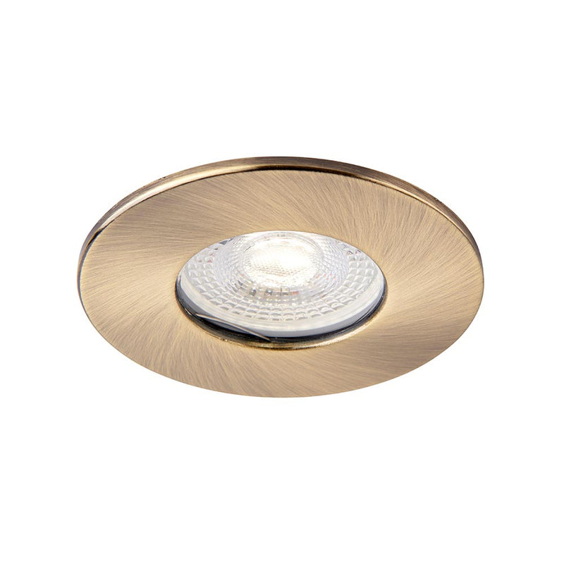 Saxby 109806 ShieldONE IP65 Fire-Rated Dimmable Recessed Downlight with Multiple Bezel Options