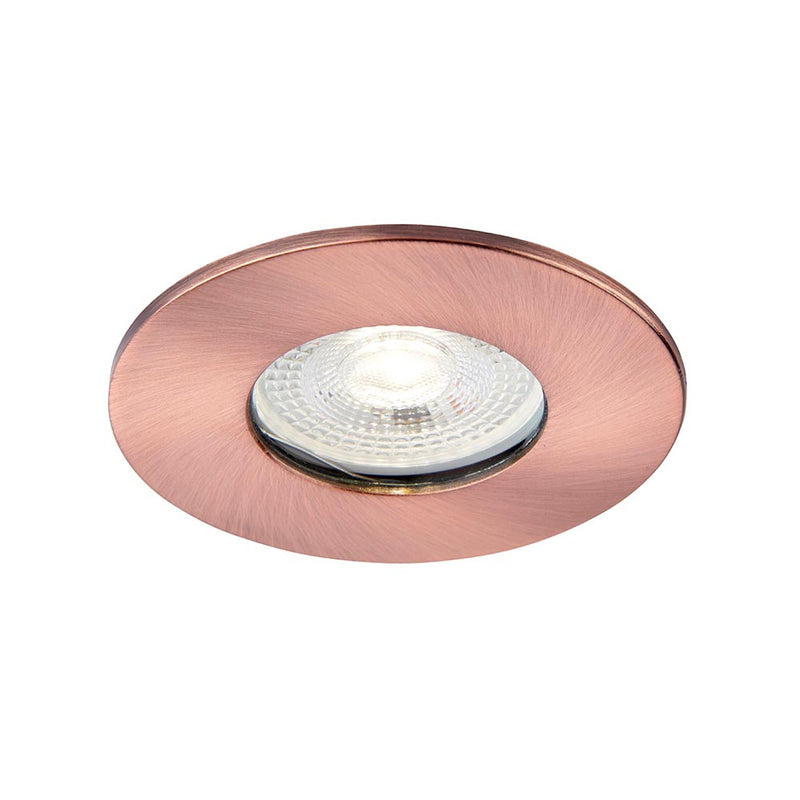 Saxby 109806 ShieldONE IP65 Fire-Rated Dimmable Recessed Downlight with Multiple Bezel Options