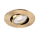 Saxby 109806 ShieldONE Fire-Rated Dimmable Recessed Tilt Antique Brass GU10 Downlight