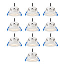 PACK OF 10 - Saxby 113639 ShieldECO Waterproof (IP65), Fire Rated, Colour Changing (CCT), Dimmable LED Downlight