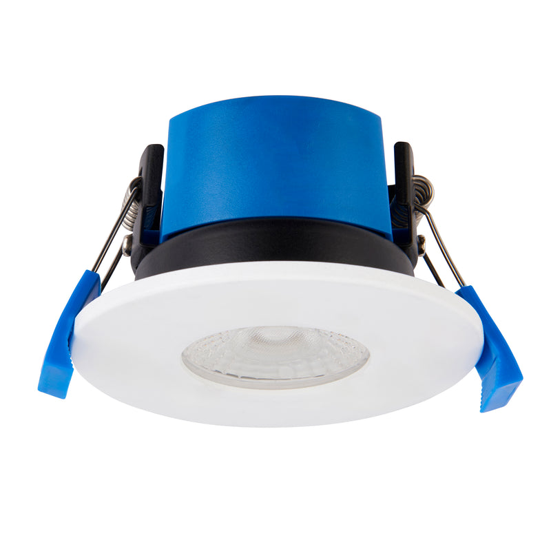 Saxby 113640 ShieldPRO 4-Color Changing (4CCT) Dual Wattage, Waterproof (IP65) 7W Downlight w/ Plug & Play Connector Suitable for Bathrooms and Indoor Spaces- 10 Pack