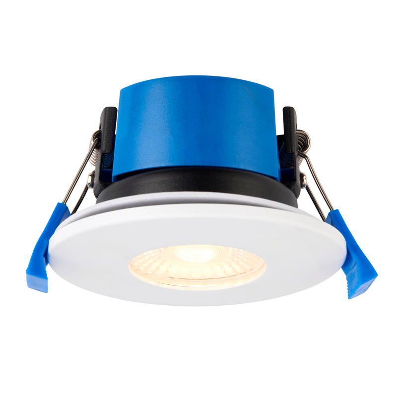Saxby 113640 ShieldPRO 4-Color Changing (4CCT) Dual Wattage, Waterproof (IP65) 7W Downlight w/ Plug & Play Connector Suitable for Bathrooms and Indoor Spaces- 10 Pack