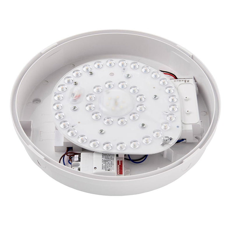 Saxby 113963 HeroULTRA Microwave + Emergency 5 Colour Changing (CCT) Tri Wattage (15W/12W/8W) LED Bulkhead  Adjustable Color Temperature & Waterproof for Outdoor Use