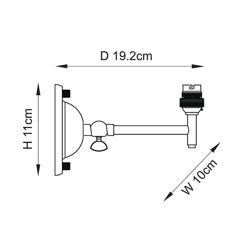 Endon 115069 Dome Fold 1lt Wall