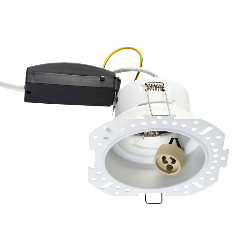 Saxby 119105 ShieldONE 75 Plaster-In Trimless Downlight w/ IP65 (Waterproof) Bezels