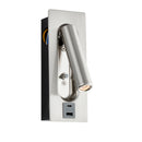 Saxby 120963 Lumos 1lt Wall 3W 3000K - Stainless Steel