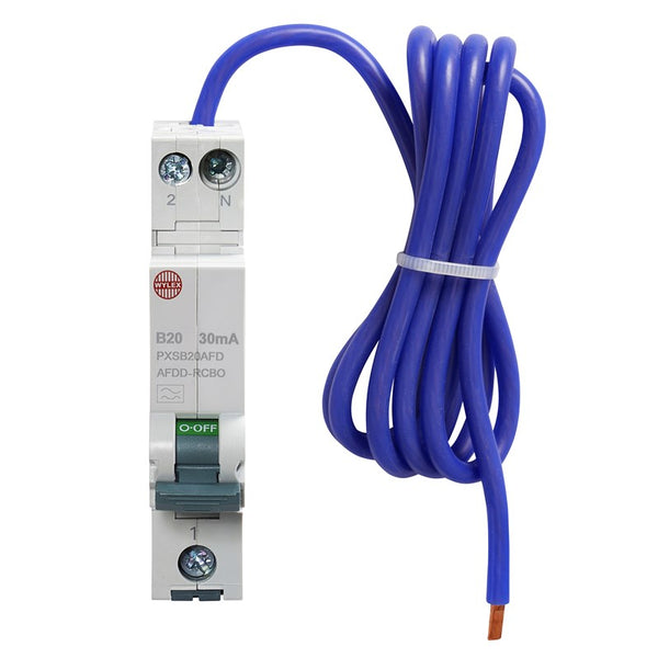 Wylex PXSB20AFD B20 30mA 10kA 1P+N Type A AFDD-RCBO (1 Module Width)