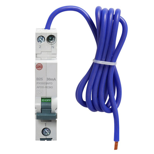 Wylex PXSB25AFD B25 30mA 10kA 1P+N Type A AFDD-RCBO (1 Module Width)