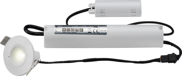 Knightsbridge MLA EMPOWER4ST 230V IP20 3.5W LED Self-test Emergency Downlight 5500K (maintained/non-maintained use)