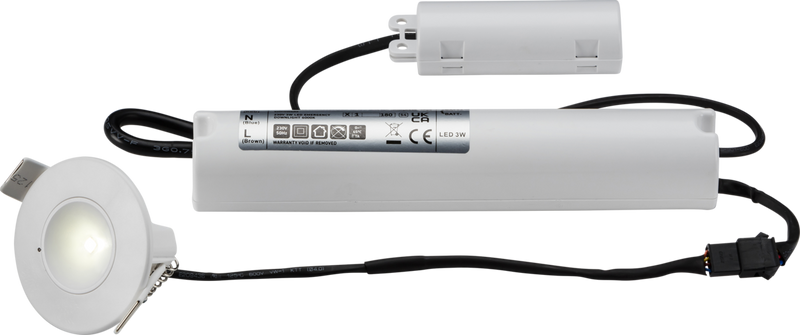 Knightsbridge MLA EMPOWER4ST 230V IP20 3.5W LED Self-test Emergency Downlight 5500K (maintained/non-maintained use)