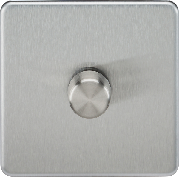 Knightsbridge MLA Screwless SF2191BC 1G 2-way 10-200W (5-150W LED) Intelligent dimmer - Brushed Chrome