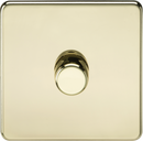 Knightsbridge MLA Screwless SF2191PB 1G 2-way 10-200W (5-150W LED) Intelligent dimmer - Polished Brass