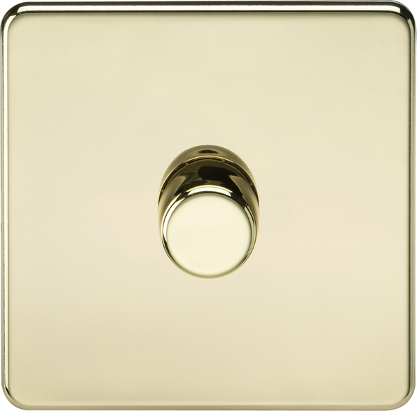 Knightsbridge MLA SF2191PB 1G 2-way 10-200W (5-150W LED) Intelligent dimmer - Polished Brass