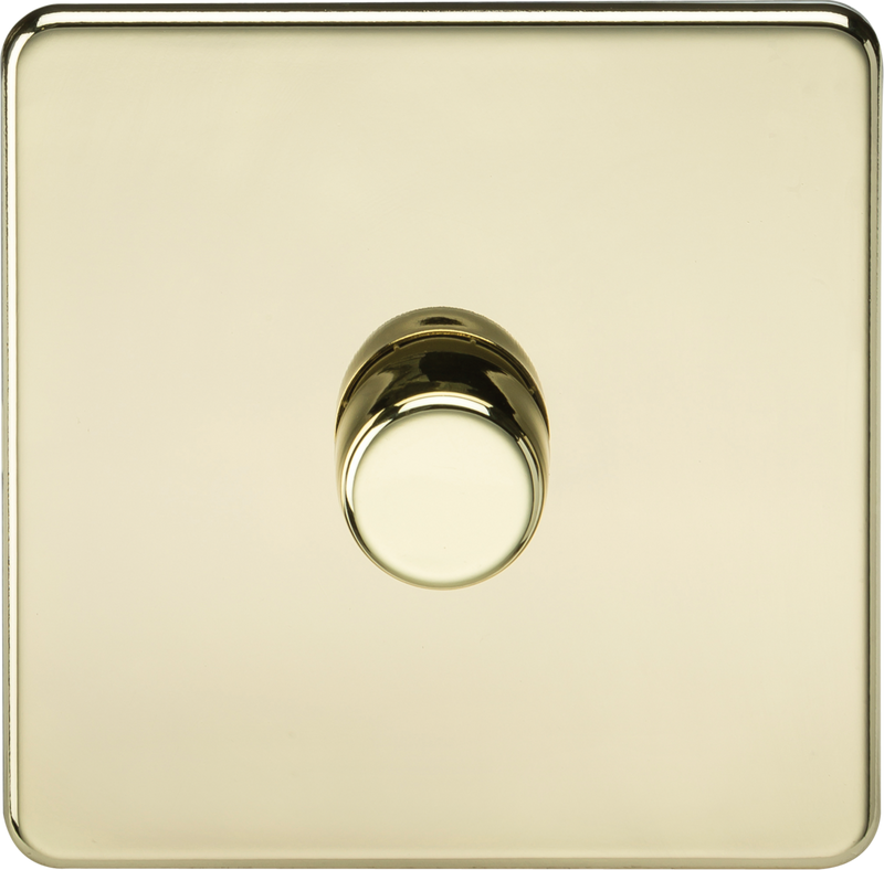 Knightsbridge MLA SF2191PB 1G 2-way 10-200W (5-150W LED) Intelligent dimmer - Polished Brass