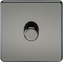 Knightsbridge MLA Screwless SF2191BN 1G 2-way 10-200W (5-150W LED) Intelligent dimmer - Black Nickel