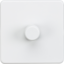 Knightsbridge MLA Screwless SF2191MW 1G 2-way 10-200W (5-150W LED) Intelligent dimmer - Matt White