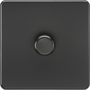 Knightsbridge MLA Screwless SF2191MBB 1G 2-way 10-200W (5-150W LED) Intelligent dimmer - Matt Black