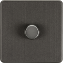 Knightsbridge MLA Screwless SF2191SB 1G 2-way 10-200W (5-150W LED) Intelligent dimmer - Smoked Bronze