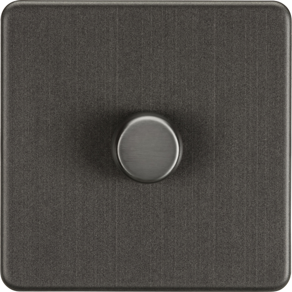 Knightsbridge MLA Screwless SF2191SB 1G 2-way 10-200W (5-150W LED) Intelligent dimmer - Smoked Bronze