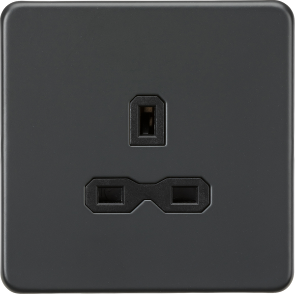 Knightsbridge MLA SFR7000UAT 13A 1G Unswitched Socket - Anthracite with Black Insert